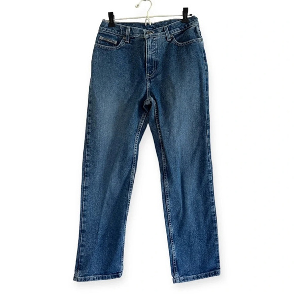 New York Jeans Denim - Vintage High Waisted Mom Jeans Petite Medium Blue Wash Denim 26” Waist